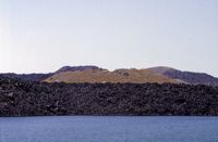 L'îlot de Néa Kaméni à Santorin. Cliquer pour agrandir l'image.