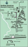 Plan du site de Camiros à Rhodes. Cliquer pour agrandir l'image.