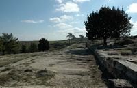 Stoa dorique du site de Camiros à Rhodes. Cliquer pour agrandir l'image.