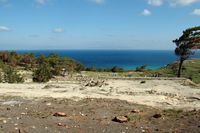 Vue depuis l'acropole du site de Camiros à Rhodes. Cliquer pour agrandir l'image.