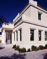 Le village de Périssa à Santorin. L'hôtel Veggera. Cliquer pour agrandir l'image.