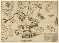 La ville d’Agios Nikolaos en Crète. Plan du château par Jean de Werth en 1648. Cliquer pour agrandir l'image.