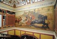 L’Achilleion, le palais de Sissi à Corfou. La fresque du Triomphe d'Achille. Cliquer pour agrandir l'image.