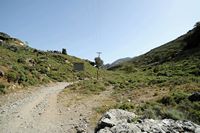 La ville de Sfakia en Crète. L'entrée des gorges d'Imbros. Cliquer pour agrandir l'image.