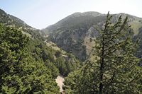 La ville de Sfakia en Crète. Les gorges d'Imbros. Cliquer pour agrandir l'image.