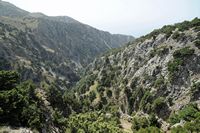La ville de Sfakia en Crète. Les gorges d'Imbros. Cliquer pour agrandir l'image.