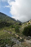 La ville de Sfakia en Crète. L'entrée des gorges d'Imbros. Cliquer pour agrandir l'image.