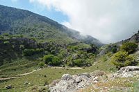 La ville de Sfakia en Crète. L'entrée des gorges d'Imbros. Cliquer pour agrandir l'image.