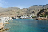 La ville de Sfakia en Crète. Les ports de Chora Sfakion. Cliquer pour agrandir l'image.