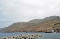 La ville de Sfakia en Crète. Les ports de Chora Sfakion. Cliquer pour agrandir l'image.