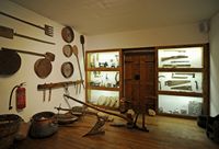 La ville de Vryssès en Crète. Musée agricole du chai Dourakis à Alikampos. Cliquer pour agrandir l'image.