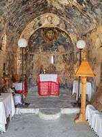 La ville de Vryssès en Crète. Intérieur de l'église Saint-Nicolas à Maza (auteur C. Messier). Cliquer pour agrandir l'image.