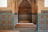Les tombeaux des Saâdiens à Marrakech au Maroc. Koubba de Lalla Messaouda. Cliquer pour agrandir l'image dans Adobe Stock (nouvel onglet).