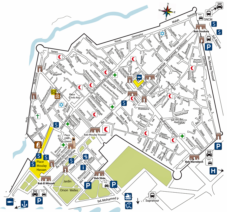 Cliquer sur les zones actives pour atteindre les lieux
