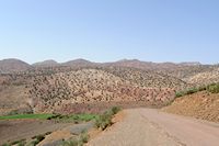 Le village d'Abadou au Maroc. Abadou dans le Haut Atlas. Cliquer pour agrandir l'image.