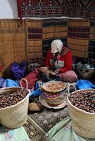 Le village d'Ounagha au Maroc. Production huile argan. Cliquer pour agrandir l'image.