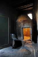 La ville d'Oukaïmeden au Maroc. Hammam maison berbère, vallée Ourika. Cliquer pour agrandir l'image.